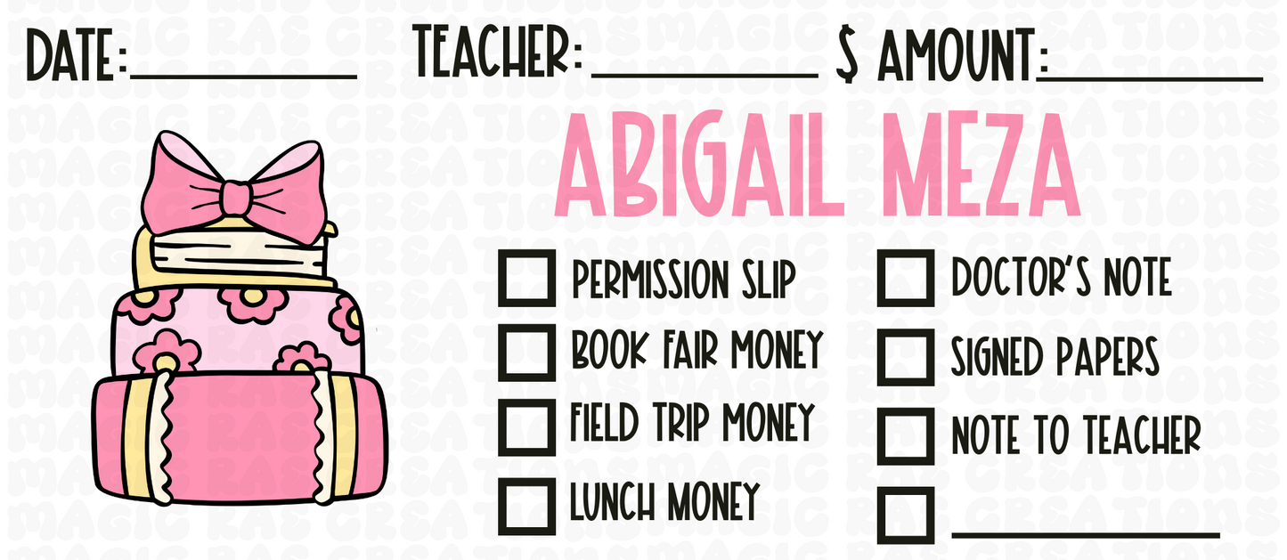 Back to School Envelopes