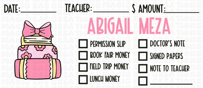 Back to School Envelopes