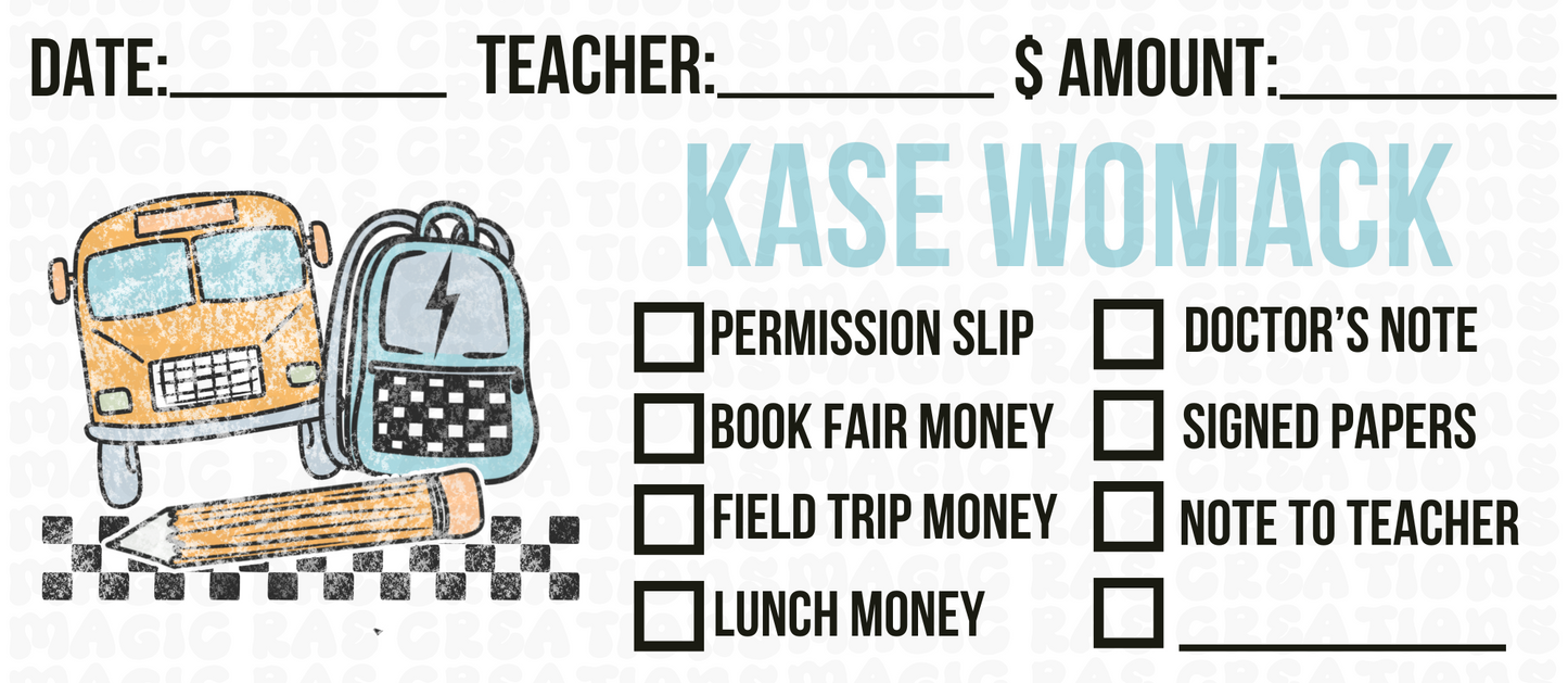 Back to School Envelopes